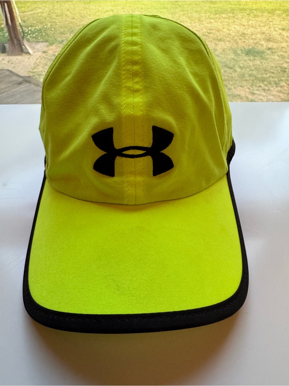 Under Armour Women's Neon Yellow W/ Black Trim Performance Hat Adjustable Strap